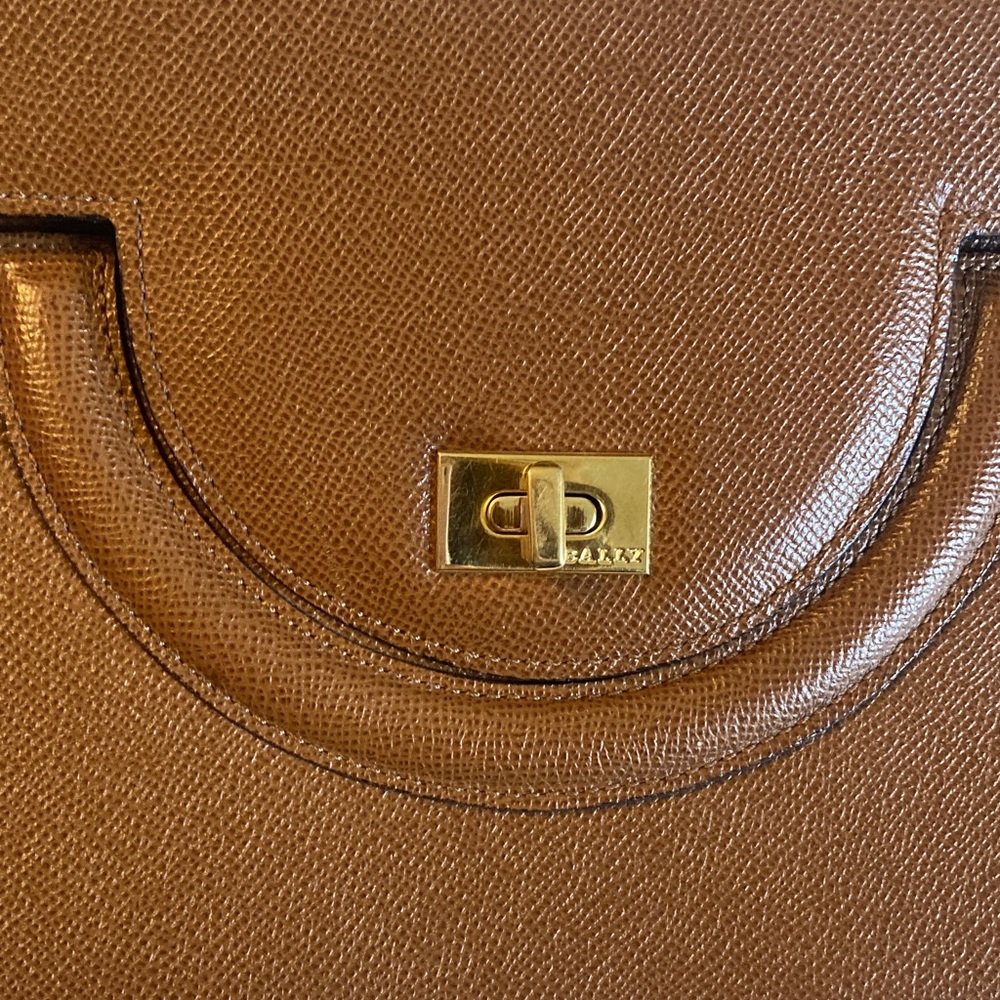 Bally Brown Leather Top Handle Bag - Picture 15 of 17